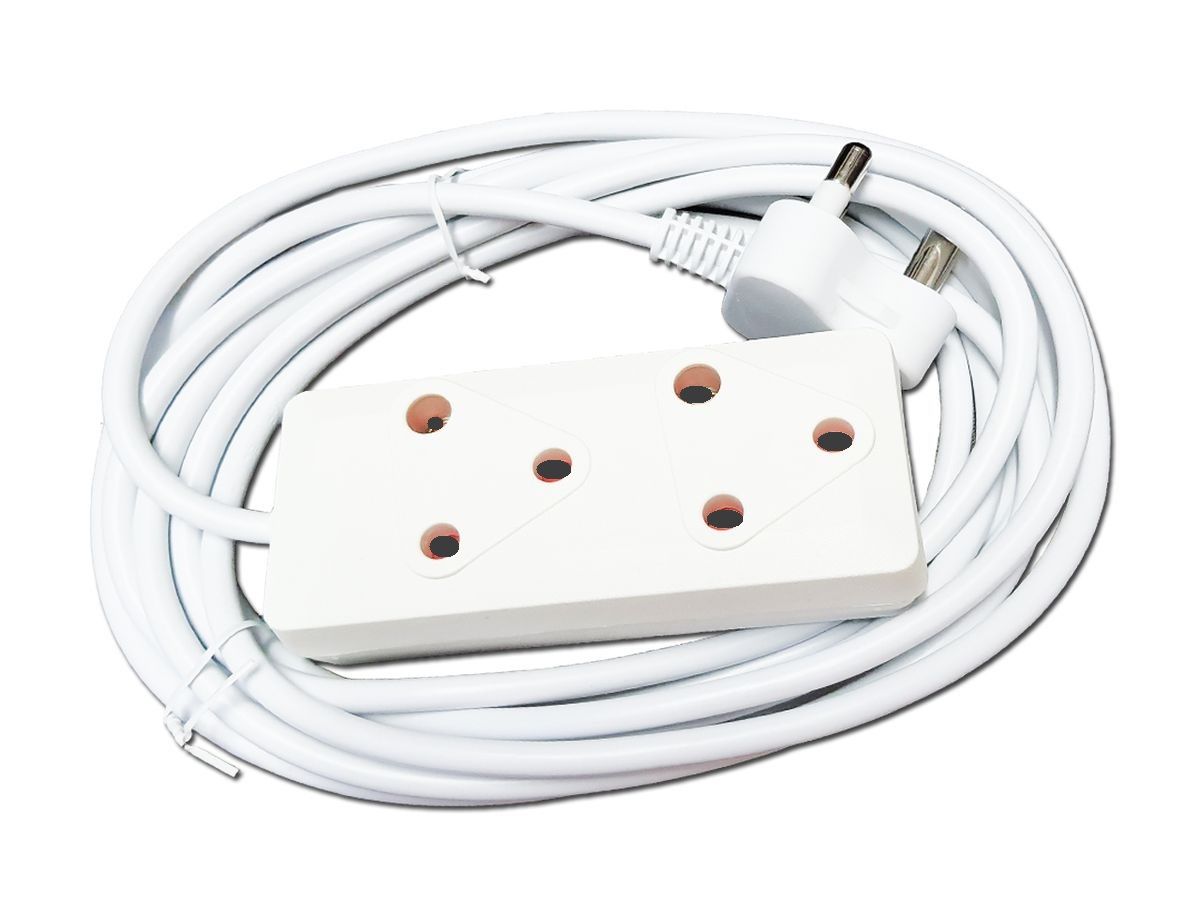 2 socket extension lead with switches