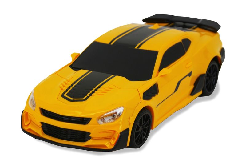 Funny Box 1/16 R/C Autobots Transforming Car (Camaro) - Yellow (23cm Long)