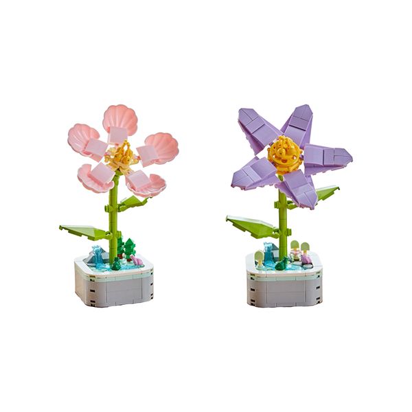 Mini Botanical Potted Flower Building Block Set image