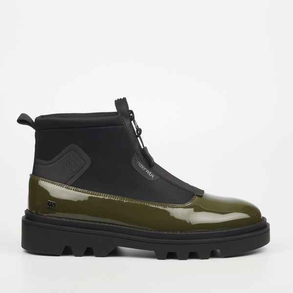 Mazerata Men's Olive Round Toe Tpr Sole Boots image
