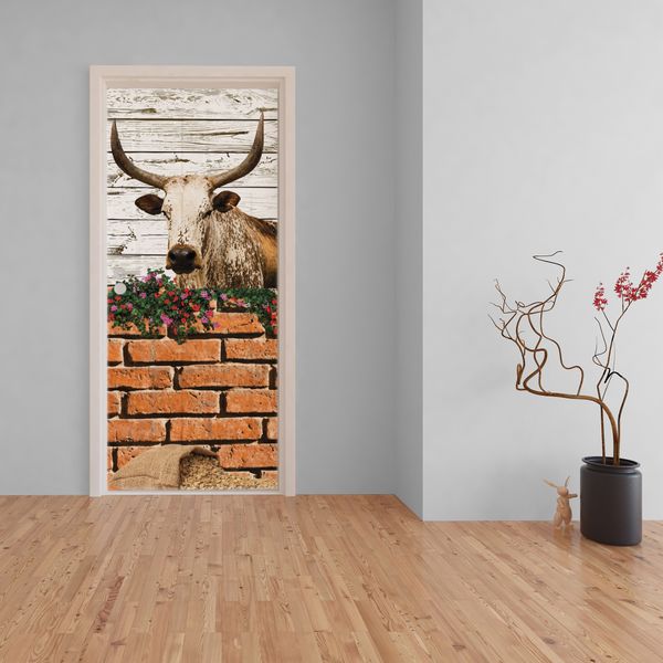 Decoupage Tear Resistant Transfers - Nguni Wall Door