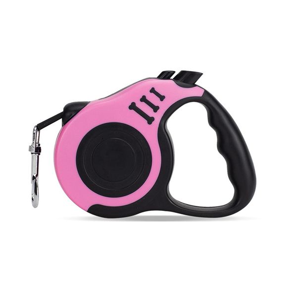 Retractable Dog Leash, Automatic Telescopic Tractor Durable Dog Tape - Pink