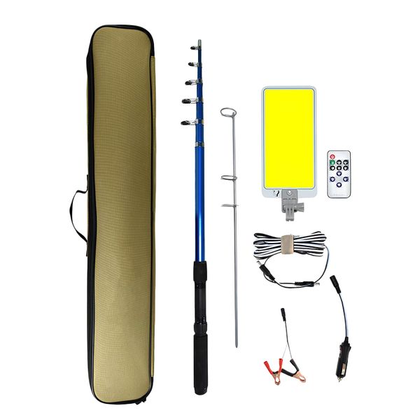 Fishing Rod Camping Light Multifunctional Remote Control 2400 Lumens