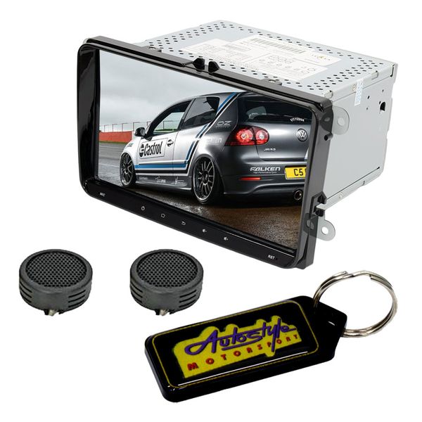 Android Double Din for VW Golf MK5/6 &amp; Evo Tweeters &amp; Gel Key Holder