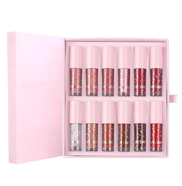 handaiyan 12Pcs Nude Matte Liquid Lipstick Set,Waterproof Long Lasting