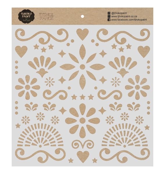 Tjhoko Paint Stencil - 30x30cm - D cor Elements 1