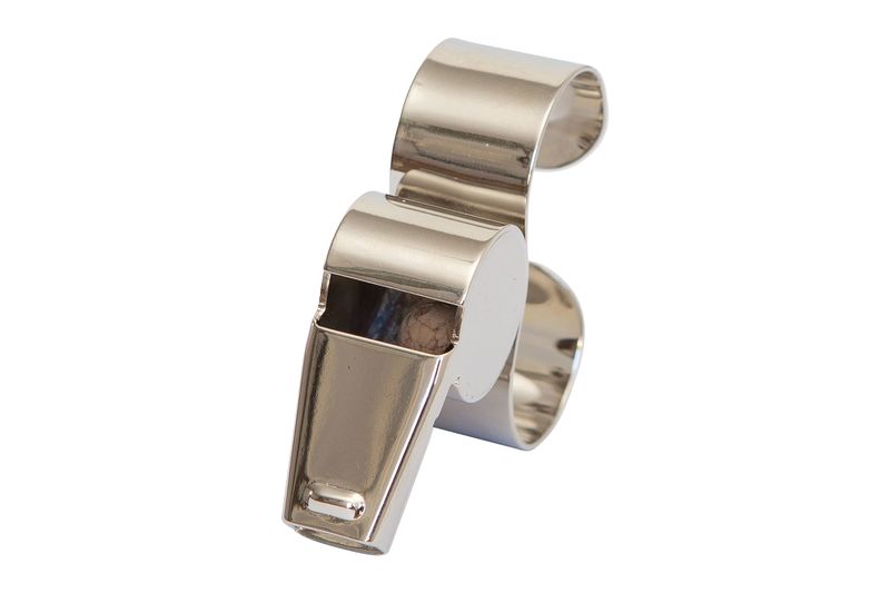 Metal Whistle With Finger Grip