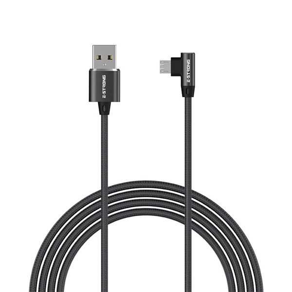 90 Degree Fast Charge Braided 2.4A Cable - MICRO USB