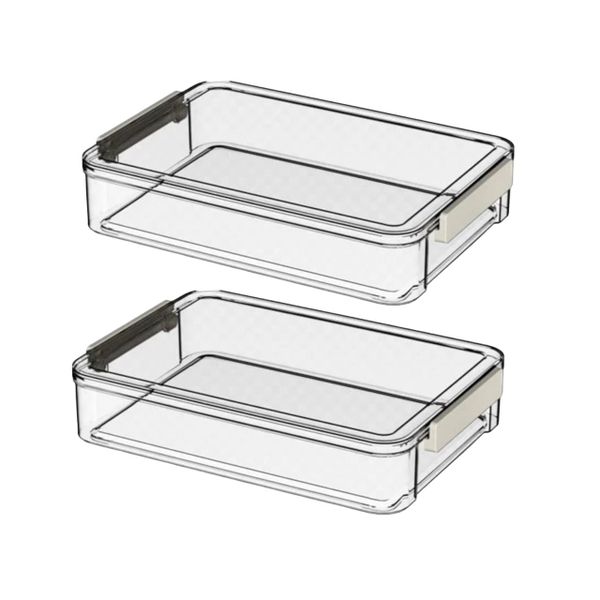2PCS Transparent High Quality PET File Organizer Document Storage Box