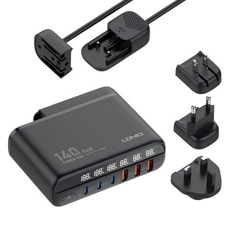 USB-C Fast Desktop Multiport Charger 140W- With 3 USB-C &3 USB Port-A6140C Image
