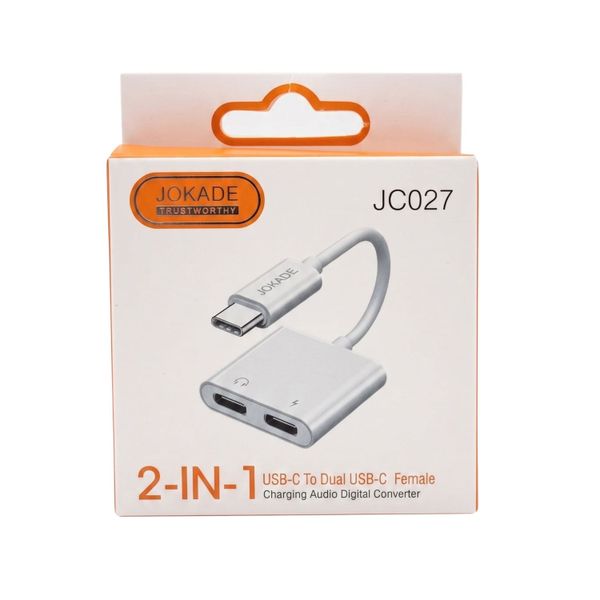 Jokade JC027 2-in-1 USB-C to Dual USB-C Charging
