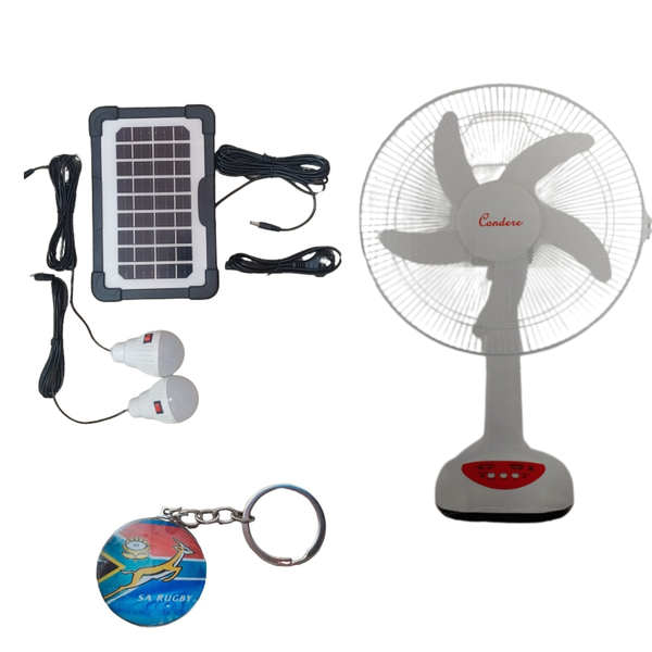 Solar Rechargeable Fan 16" with Key Ring