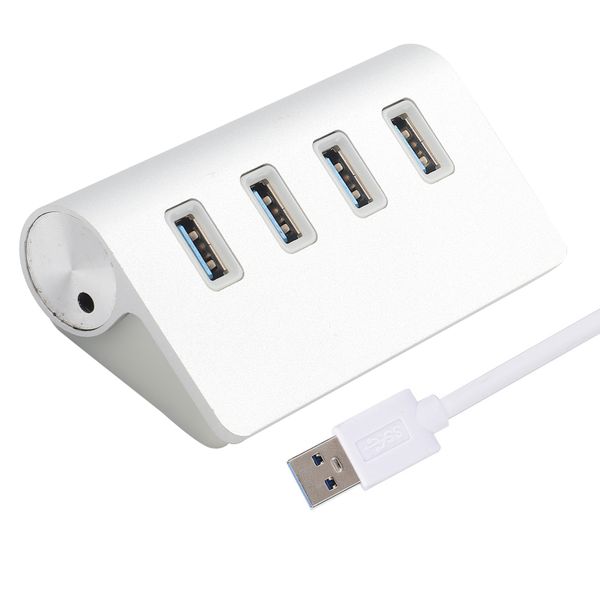 4-Port USB3.0 Hub, Aluminium, High Speed, for PC/Laptop
