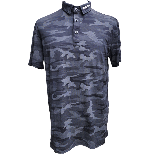Mudball Golf - Men's Golf Shirt - White Grey Camouflage