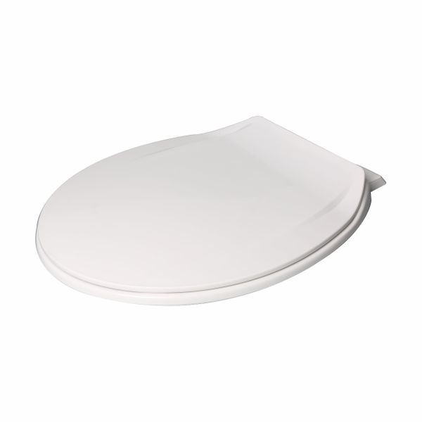 White Round Polished Toilet Seat