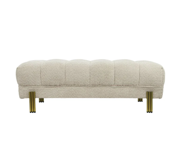 Modern Loveseat Sofa Couch, Upholstered Accent Sofa with Golden Legs