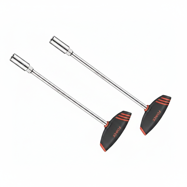 Force 12mm Hex Nut Driver T-Handle with Soft Grip - 2 Pack