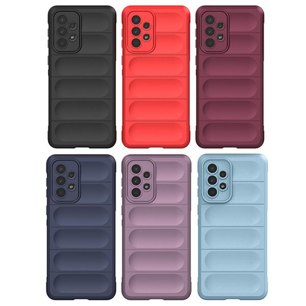 Shockproof Silicone Case Build-In Lens Protector For Samsung A33 - Pack of 6