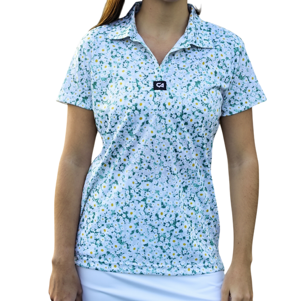 CA Ladies V-Neck Padel Shirt - Daily Greens