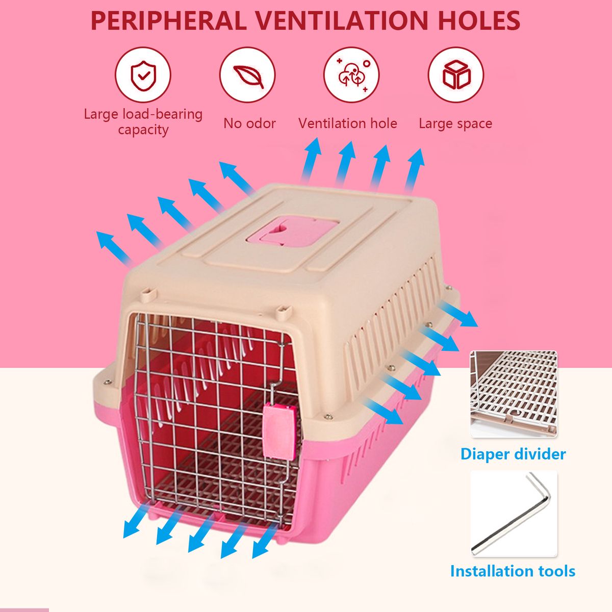 Pet Travel Carrier Box-S size-48x30x32cm | Shop Today. Get it