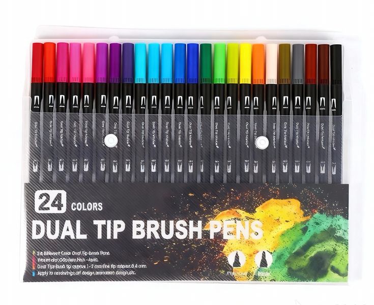 24 Vibrant Colors with Quick-Dry Ink for Artists Students Creative Projects