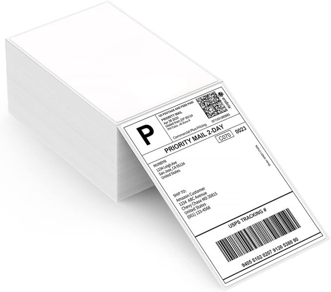 Thermal Direct Shipping Label (Pack of 500 4x6 Per Fanfold Labels)