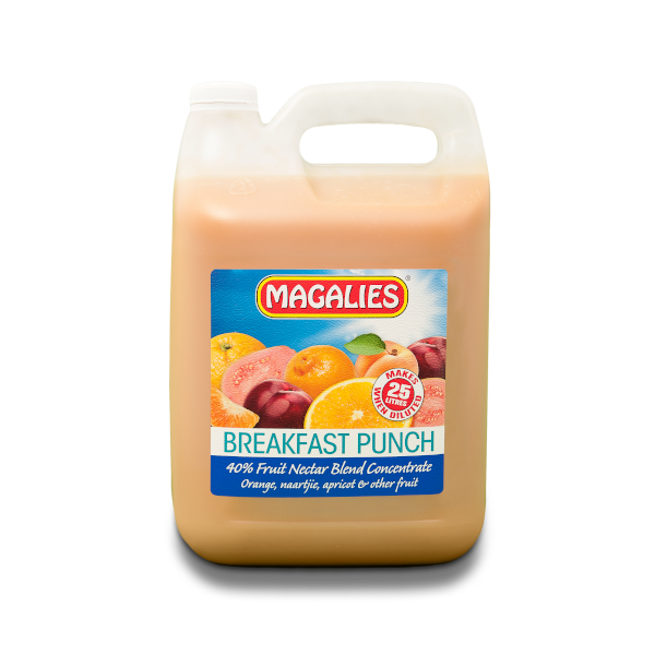 2 x 5Lt Magalies 40% Breakfast Punch Nectar concentrate