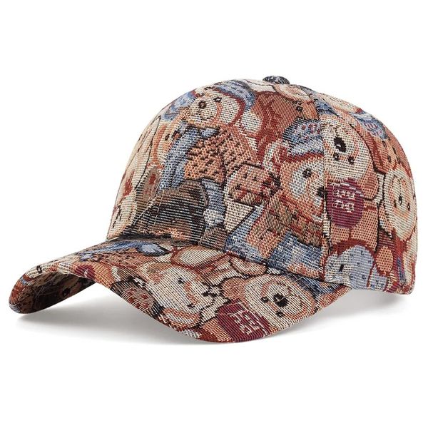 Cartoon Bear Baseball Cap Casual and Cute Couple's Adjustable Cap