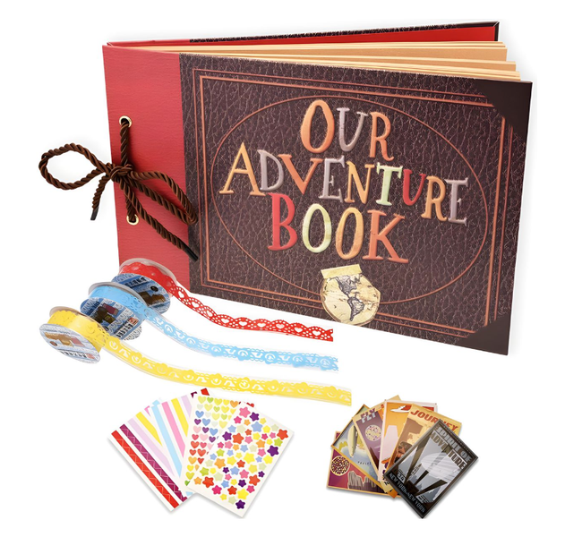 Handmade Adventure Book Photo Album, Scrapbook, with Accessory Kit