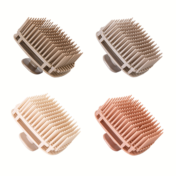 4 Pieces Square Shampoo Brush Wet And Dry Massage Comb Shower Brush