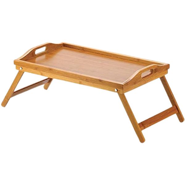 Multifunction Bamboo Table Serving Tray with Handles Folding Legs-D2-10-1