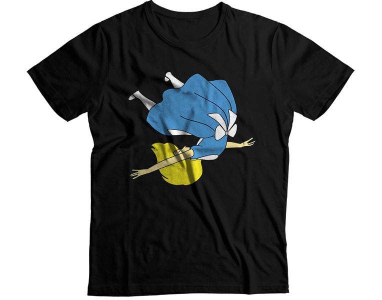 Woman Front Flip Graphic T-Shirt