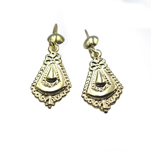 Broadway Jewellers - 9ct Yellow Gold Nkitsing Earrings - Tear Drop