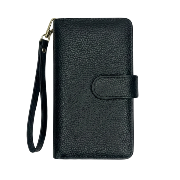 Women's Textured PU Leather Clutch Purse