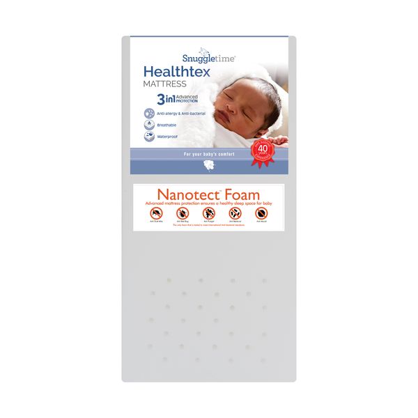 Snuggletime Healthtex Mattress - Large Cot - 132x66cm