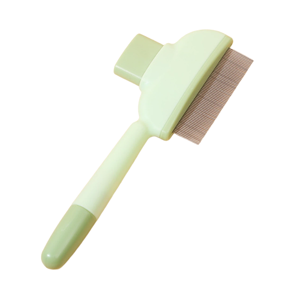 Self-Cleaning Pet Flea Comb Green