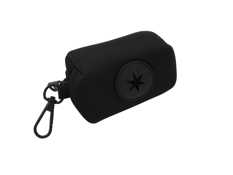 Dog Poop Bag Holder - Neoprene Black