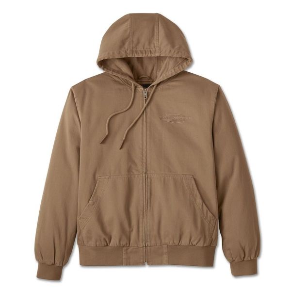 Harley-Davidson Men Toffee Cotton Regular Hoodie