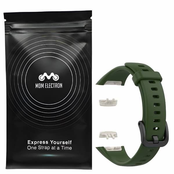 Silicone Strap Compatible with Huawei Band 6 &amp; Honor Band 6- Army Green