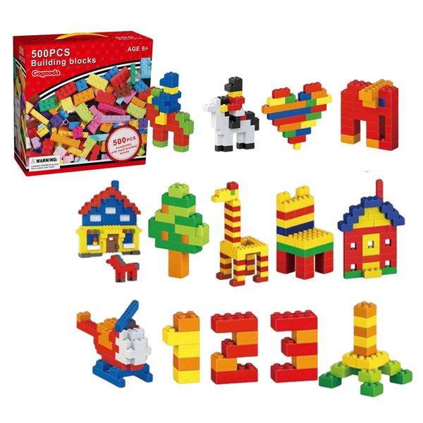 500PCS Building Blocks Set for Kids Toddlers Creative Learning Play STEM