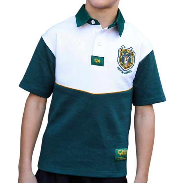 CA JNR Supporters Jersey - White/Green Stripe