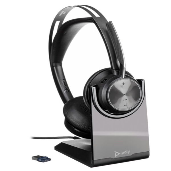 Poly Voyager 4320 UC - Stereo Bluetooth Headset with USB-A dongle and Stand