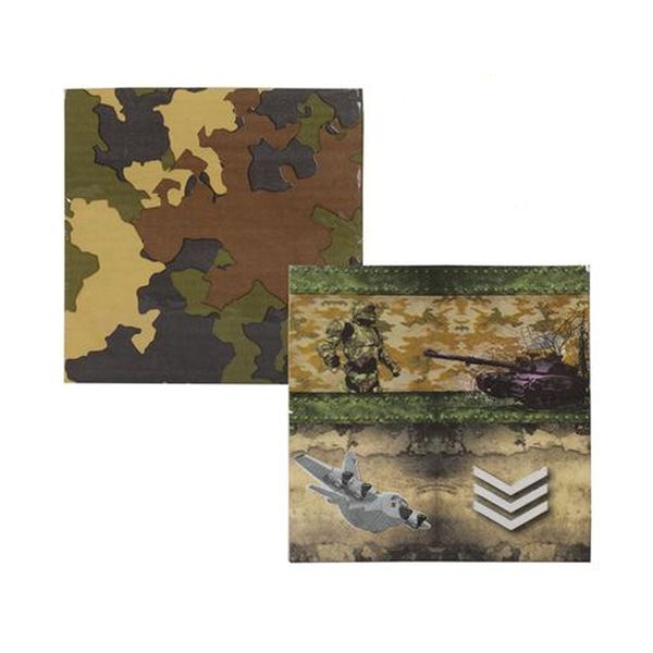 Serviettes - 2ply - 33cm - 20 Piece - Military