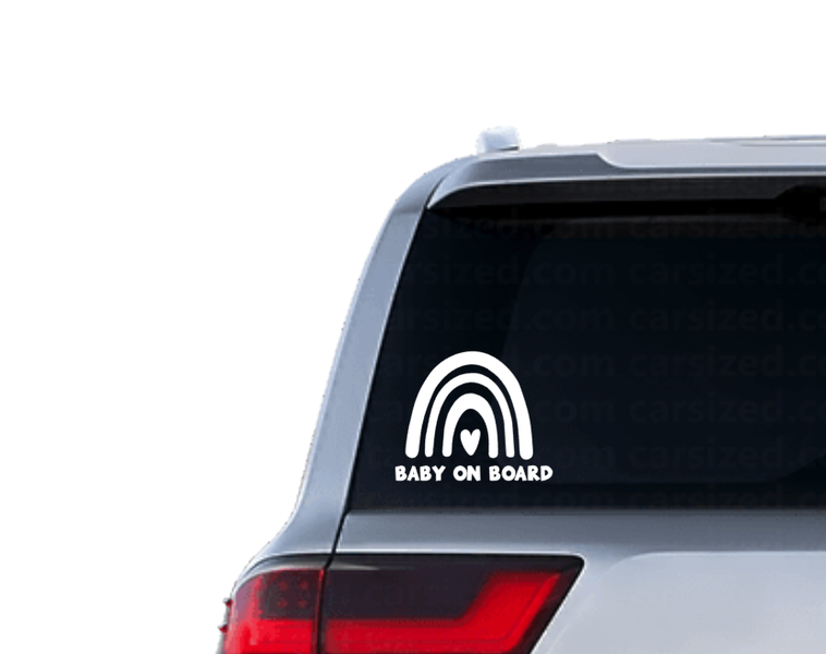 Baby On Board Silver Sticker-2 Pack.