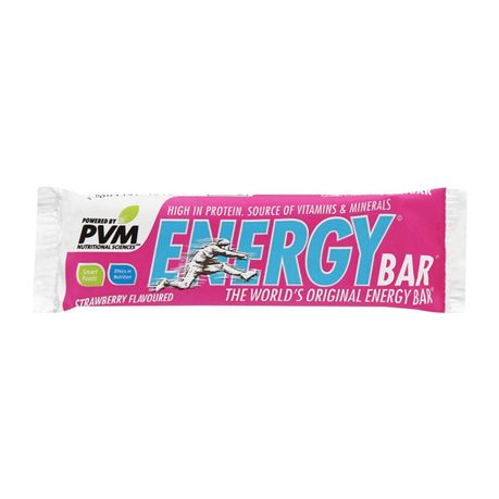 PVM Energy Bar Strawberry (20 x 45g Bars)