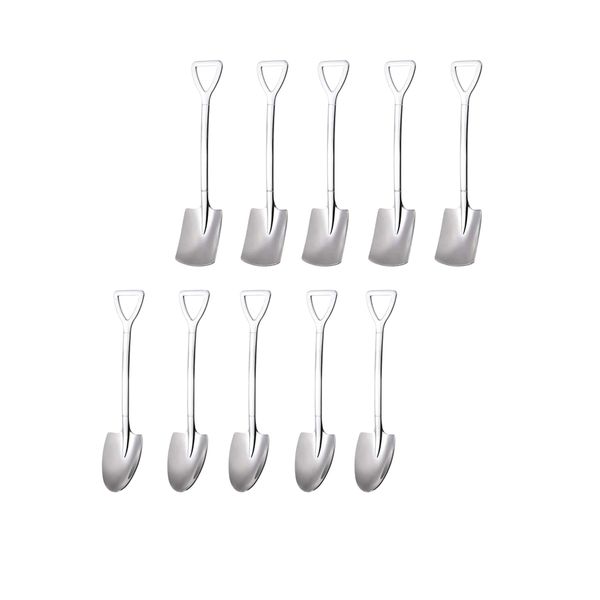 10 Piece M Stainless-Steel Shovel Spoon Set