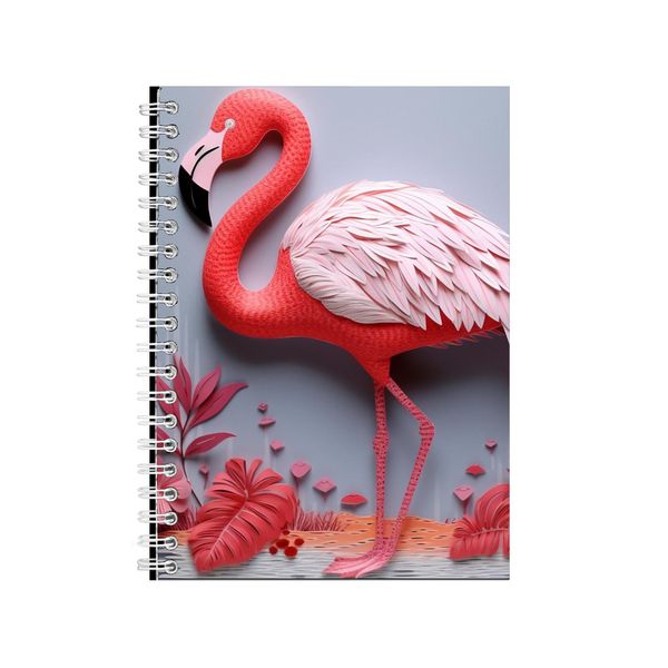 3D Clay Flamingo Light Background Notebook Gift Idea A4 Notepad Pad 104