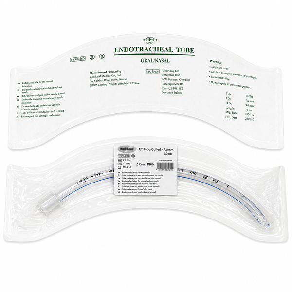 Uncuffed Endotracheal Tube Size 7.5 (Single Unit) - Sterile ET Tube