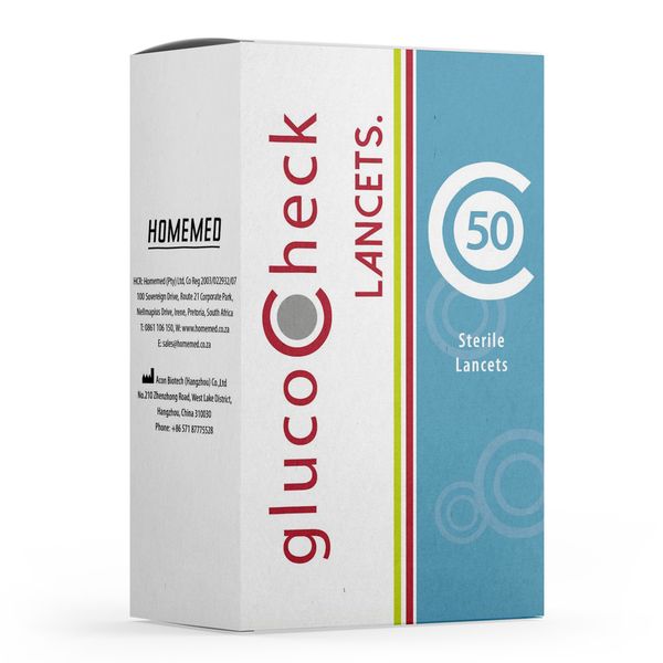 Glucocheck 50 Sterile Lancets Homemed