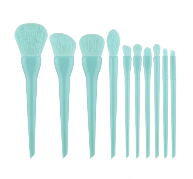 10PCS Portable Cute Candy Colour Makeup Brush Set Soft Hair Makeup Tools